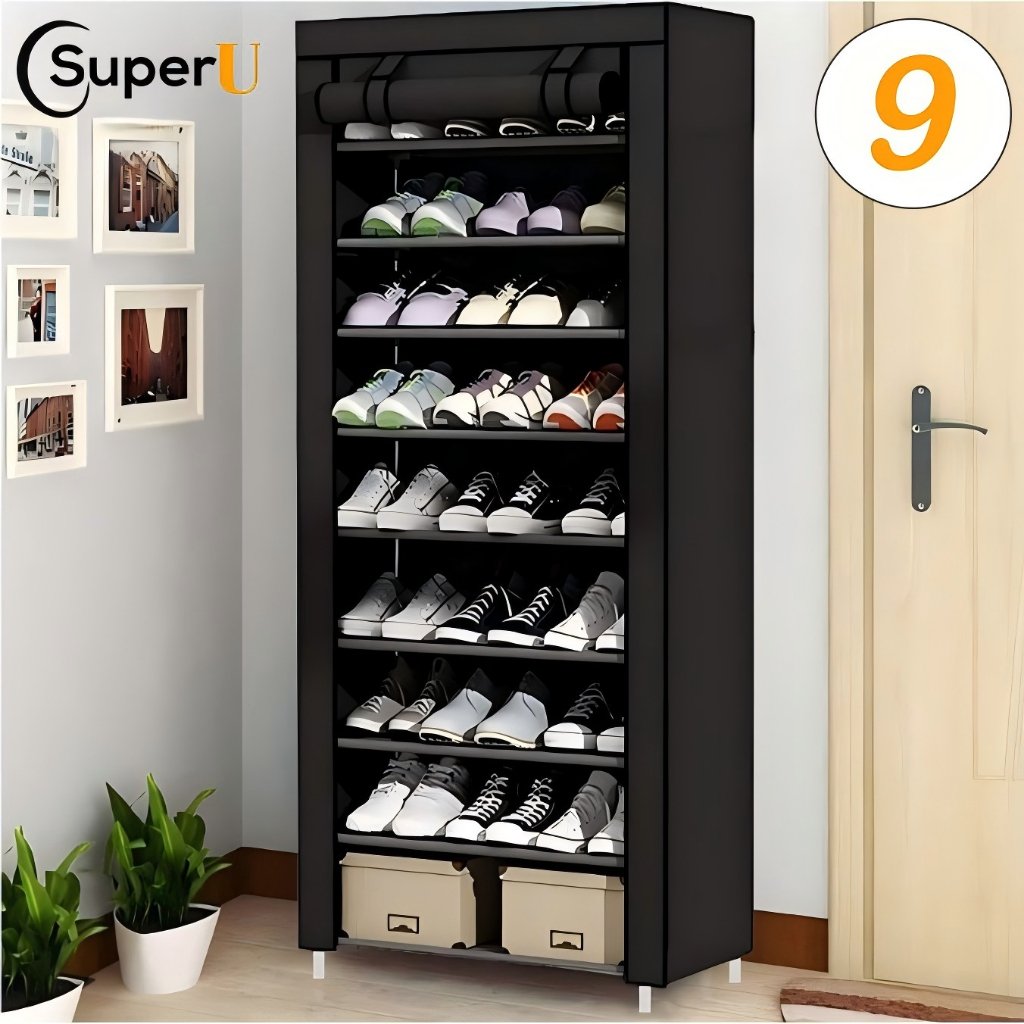 Sapateira para calçados 9 andares para 27 pares de sapatos organizador desmontável